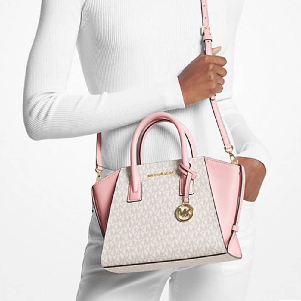 MICHAEL KORS
Avril Small Logo Top-Zip Satchel Powder Blush Multi signature color - Picture 2 of 16